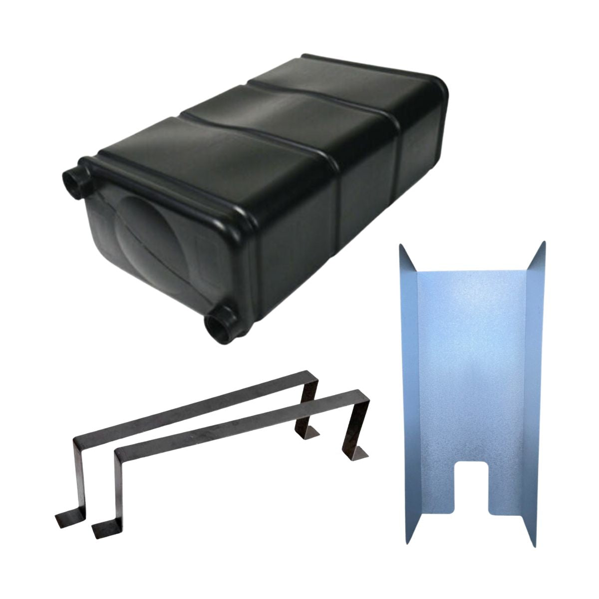 50L Grey Water Tank Kit with Stone Guard Brackets and Fittings for Caravan/RV Aussie Made
