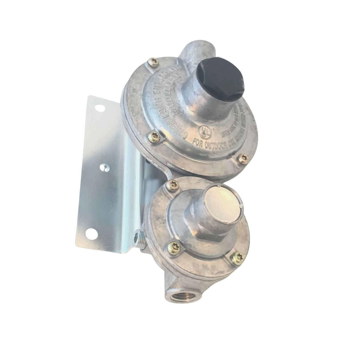 Twin Stage Gas Regulator with Bracket | LPG Caravan & RV Regulator
