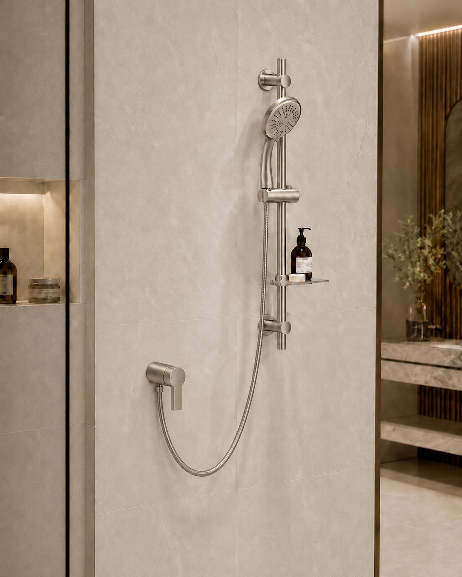 Shower Mixer - Brushed Nickel