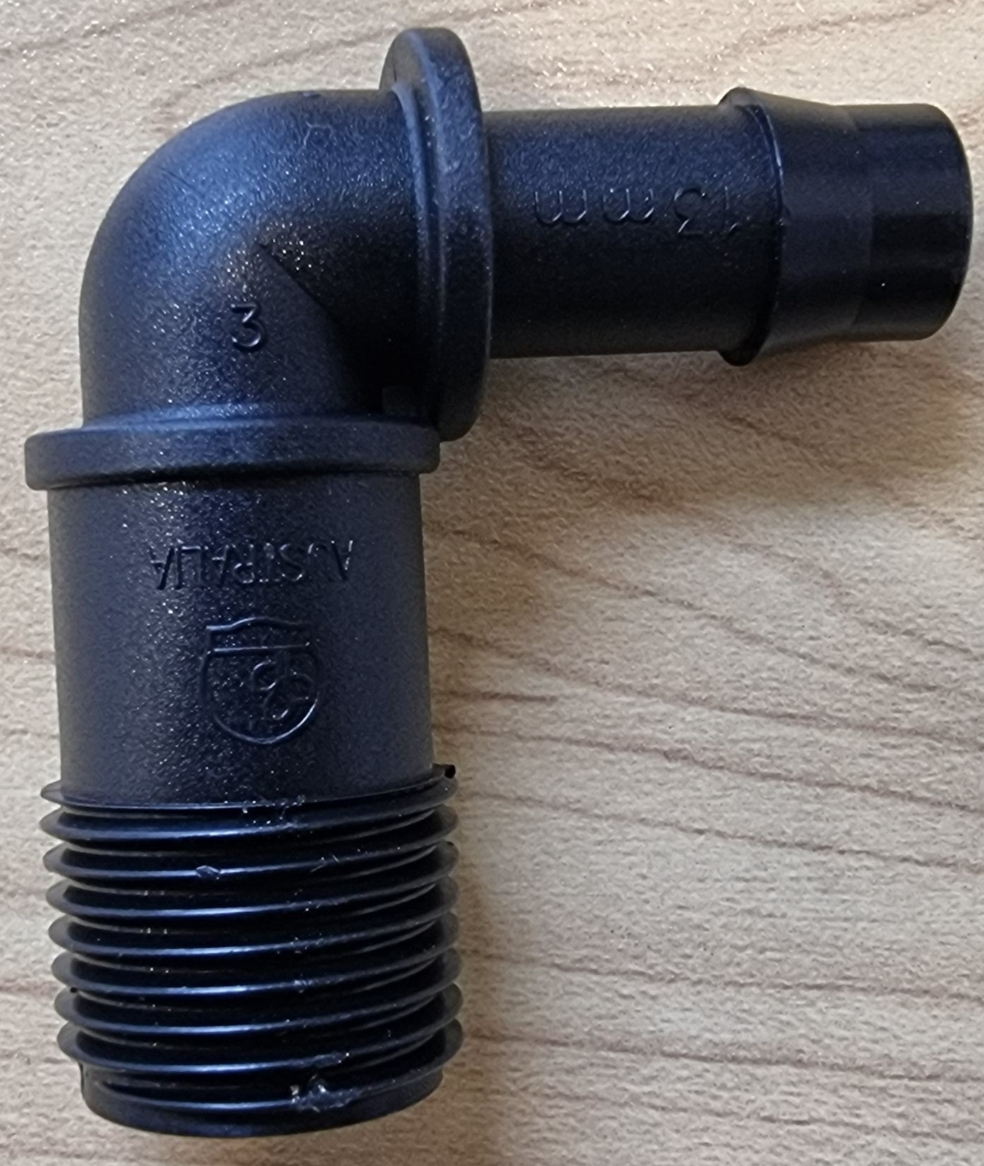 13mm Barb x 1/2" BSPM Threaded Elbow Poly