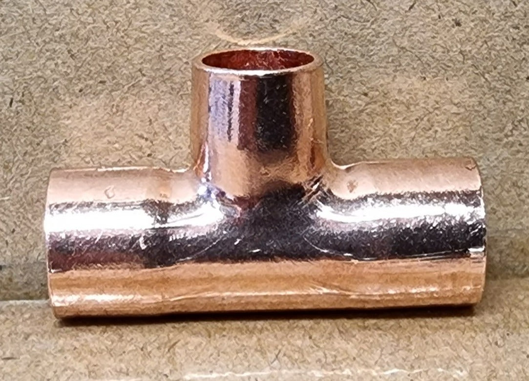 3/8" x 5/16" x 3/8" Copper Tee