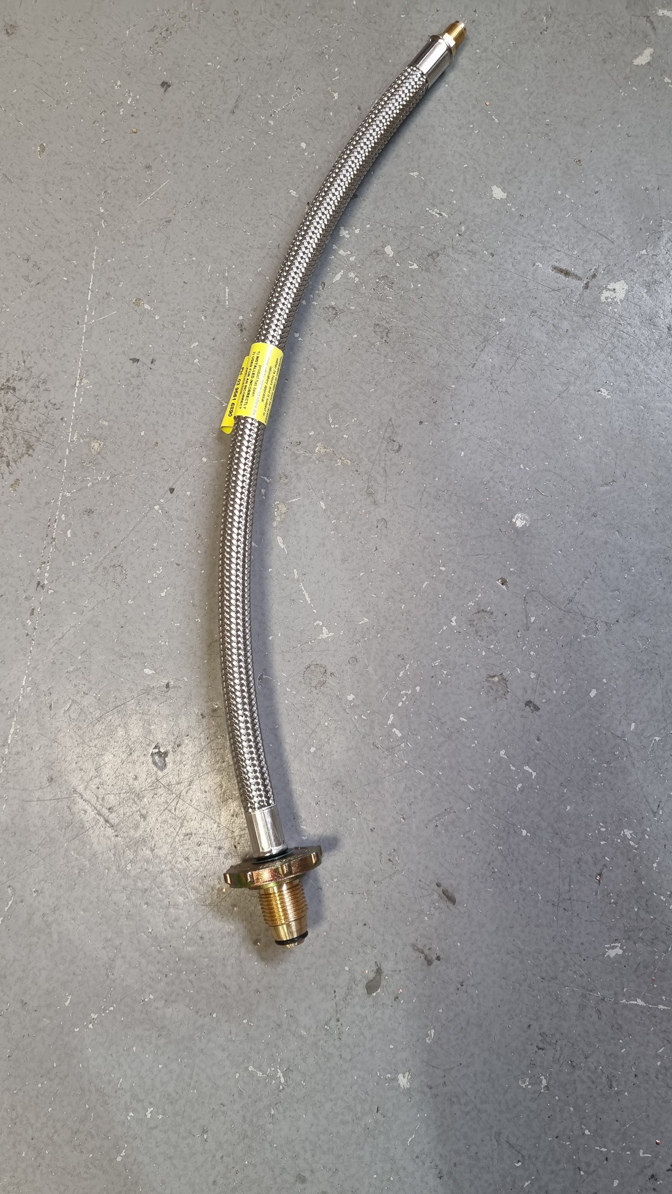 Double Gas Regulator Flexi Hose 450mm