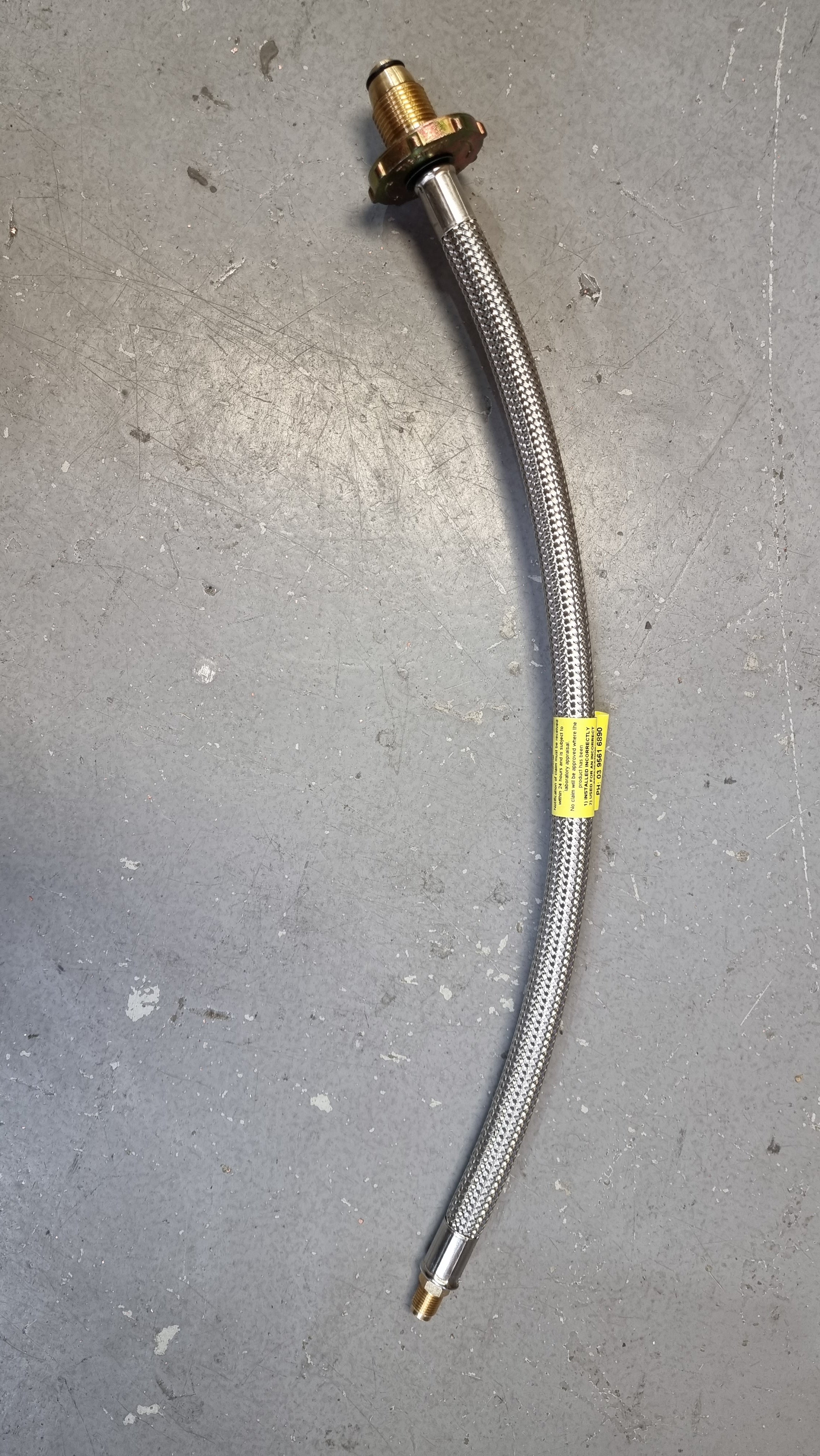 Double Gas Regulator Flexi Hose 450mm