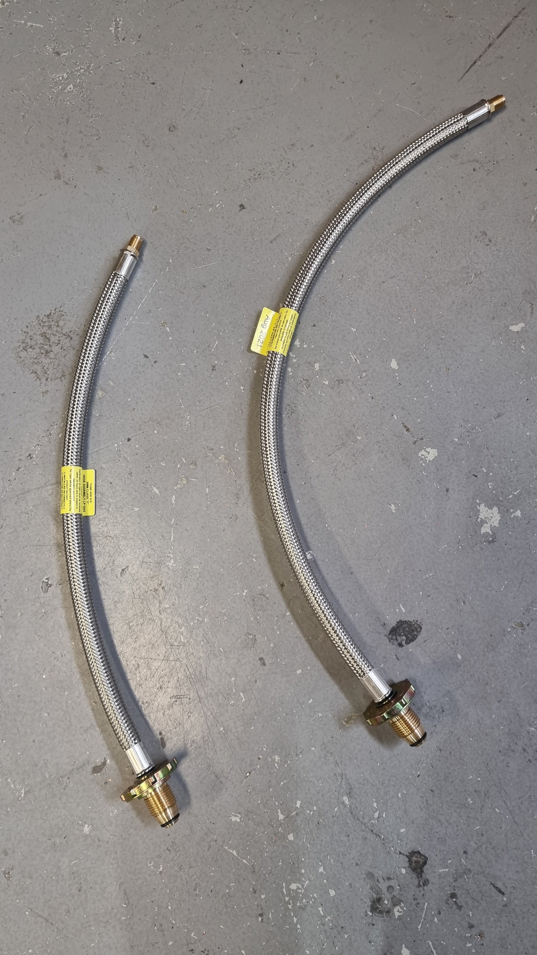 Double Gas Regulator Flexi Hose 600mm