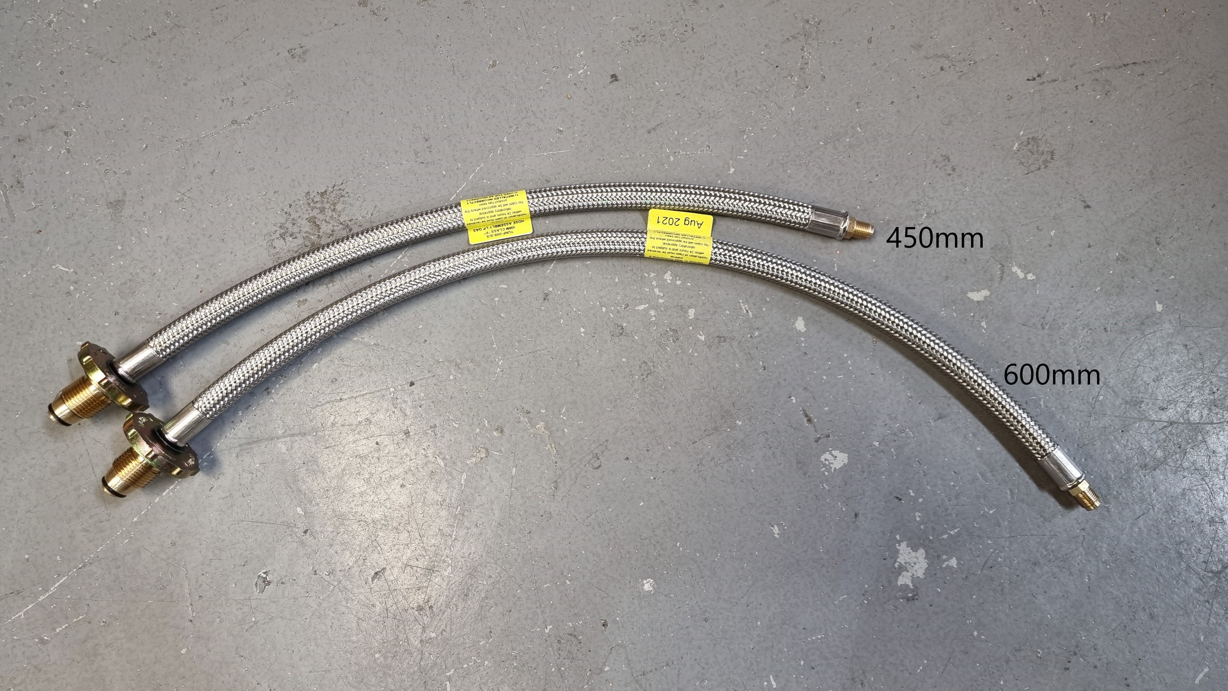Double Gas Regulator Flexi Hose 450mm