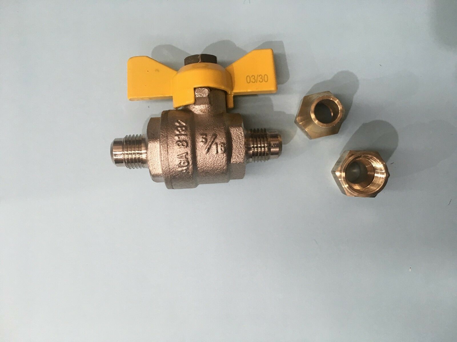 [EBAY] 5/16" Gas Ball Valve / Gas Cock + 5/16" Flare Brass Comp. Nuts