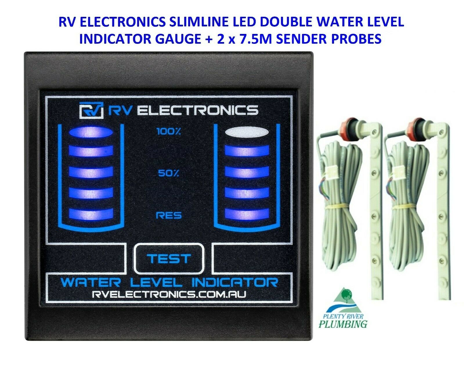 LED Gauge Double Tank Water Level Indicator (BUNDLE)