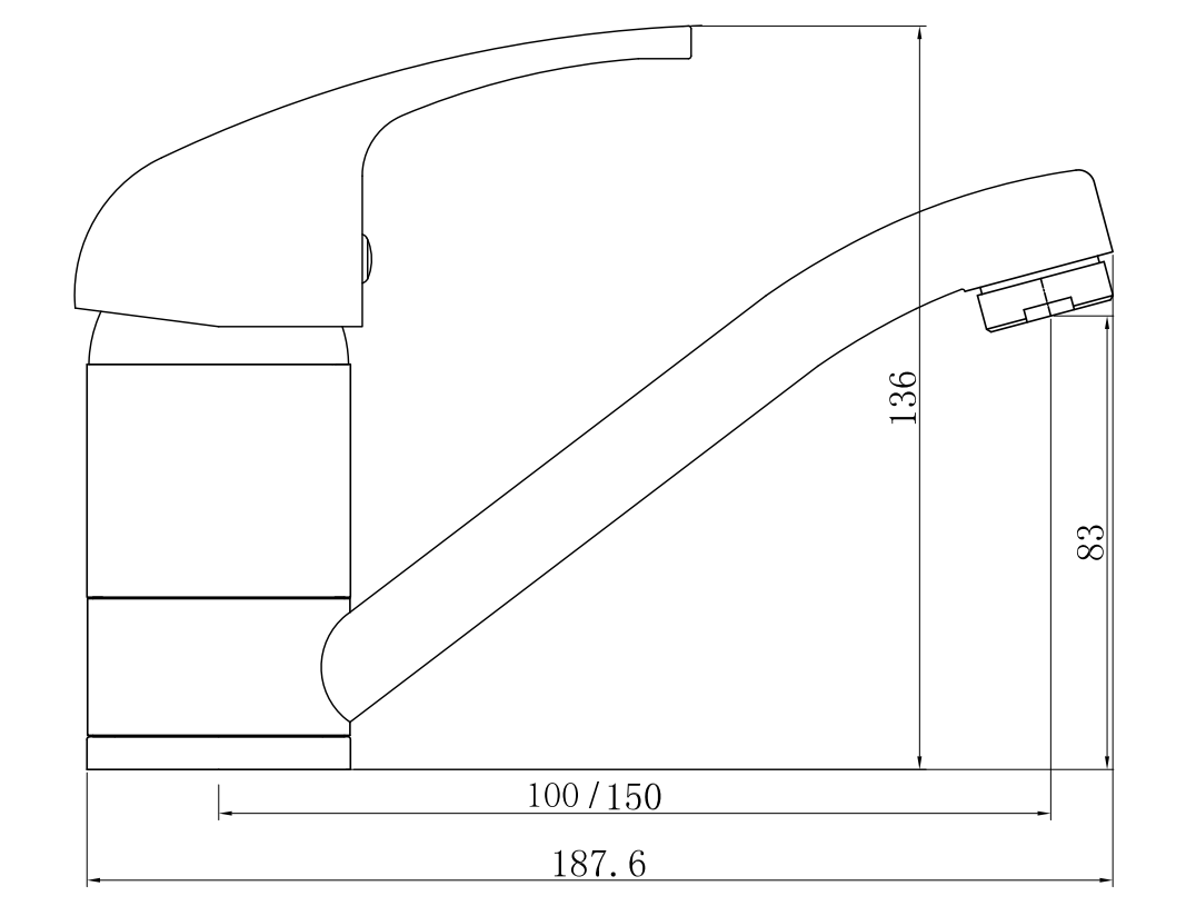 Chrome Basin Mixer - 150mm | Plenty River