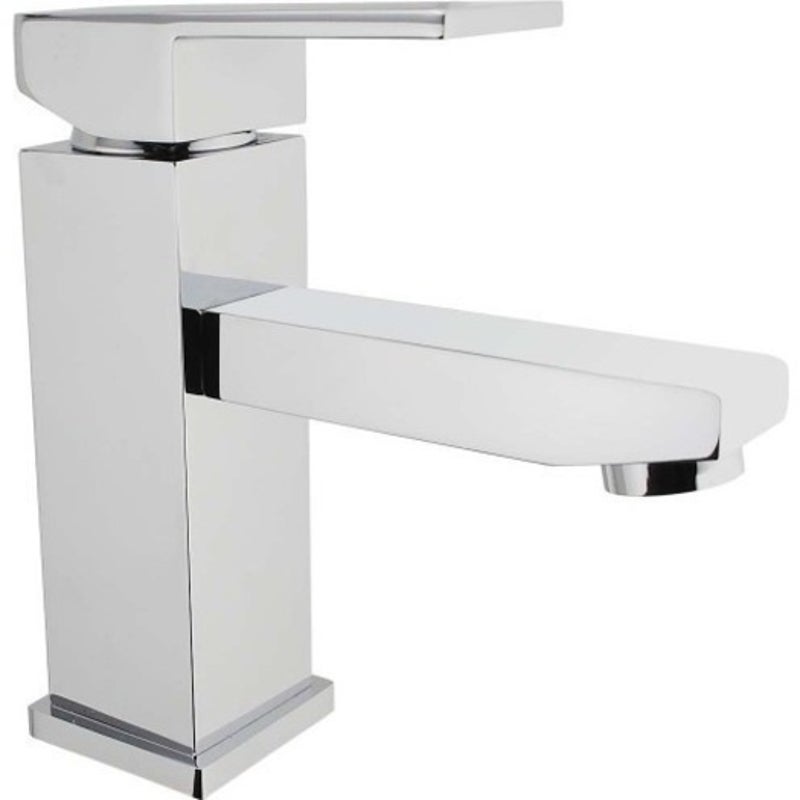 Chrome Basin Short Square Mixer | Plenty River