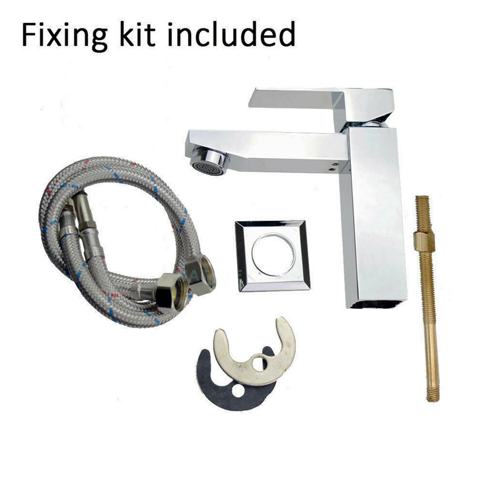 Chrome Basin Short Square Mixer | Plenty River