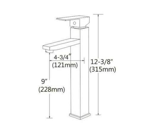 Chrome Basin Tall Square Mixer