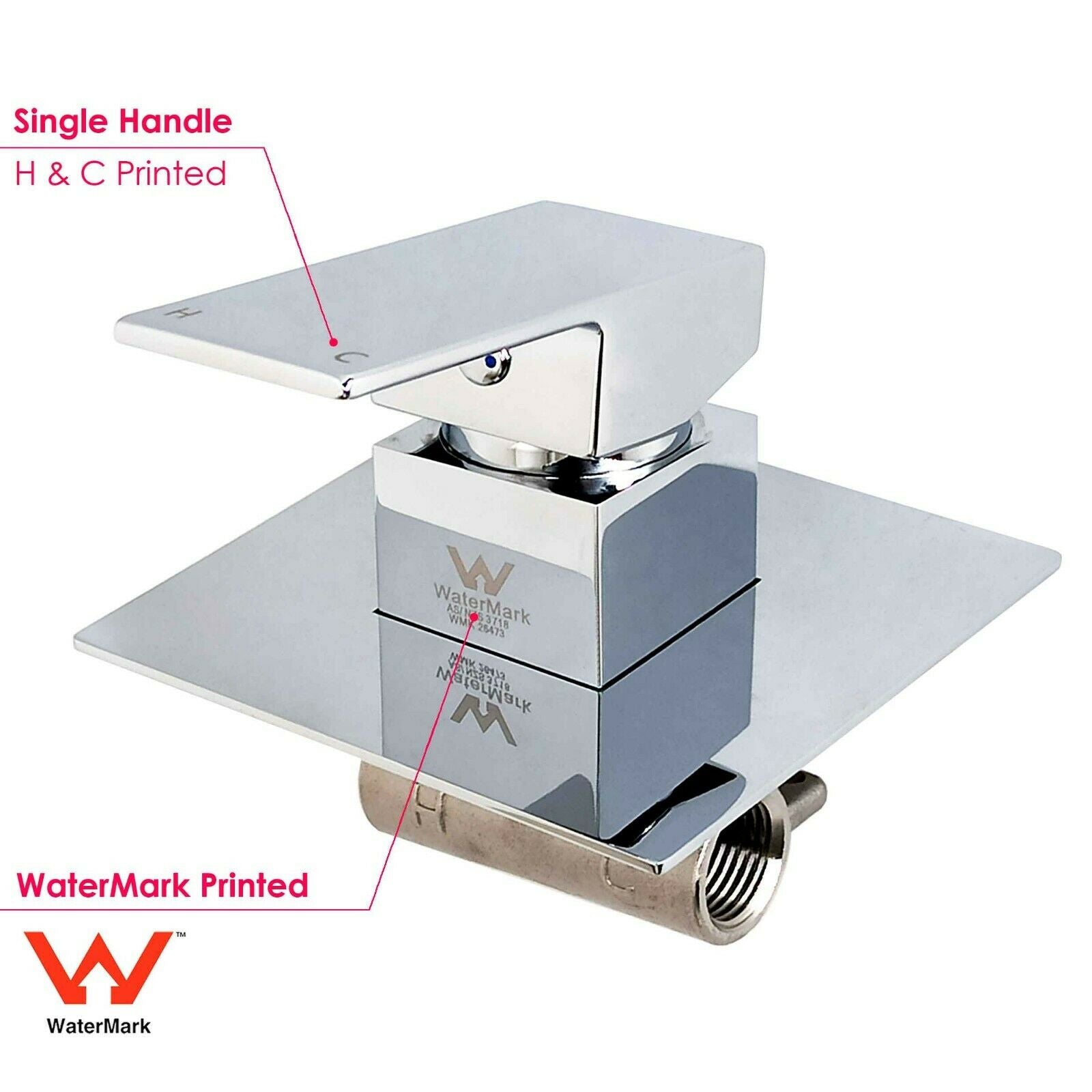 Chrome Shower Mixer Square | Plenty River