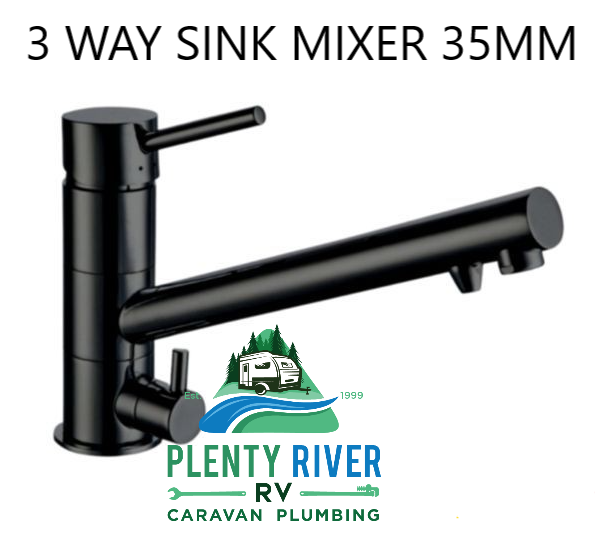 Black Sink 3 Way Mixer