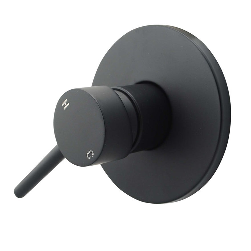 Black Shower Mixer Round
