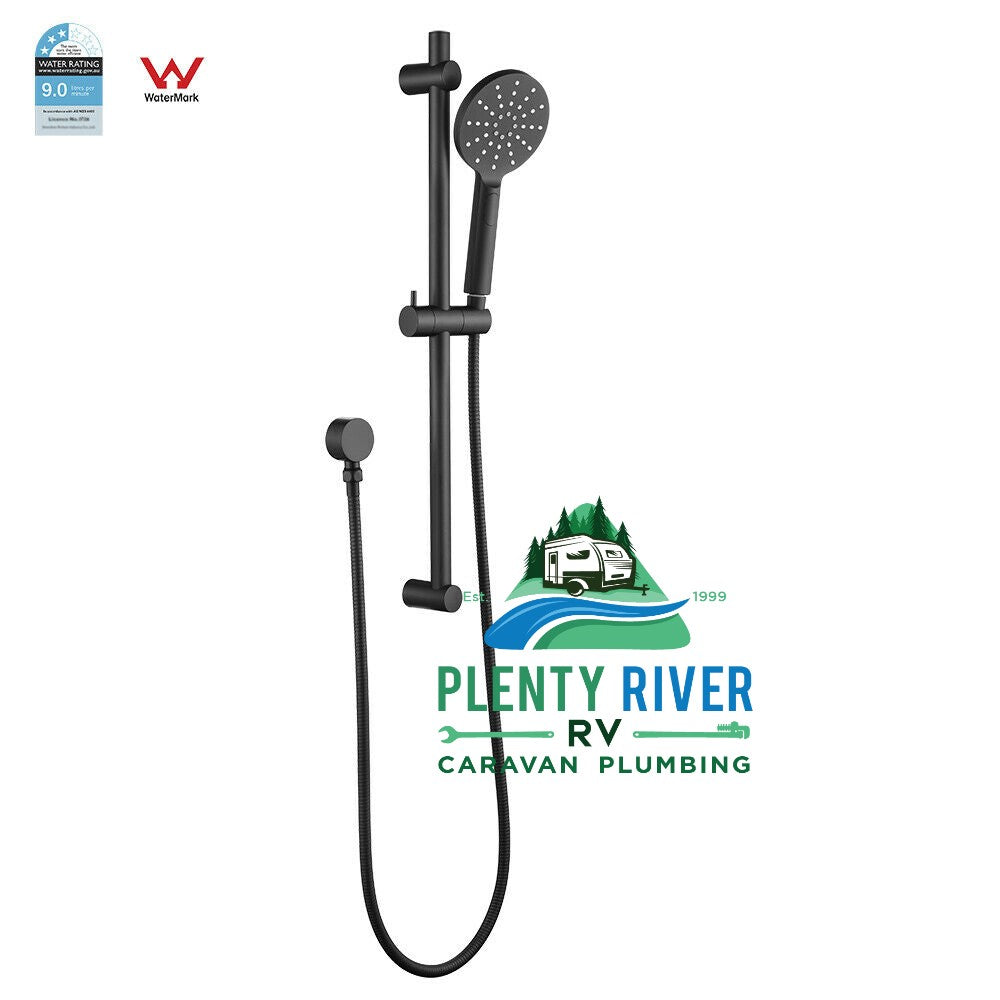 Black Shower Rail Round